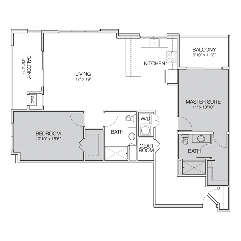 Floor Plan G - Greenbelt Apartments