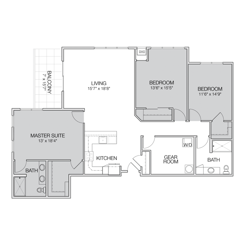 Floor Plan H Greenbelt Apartments